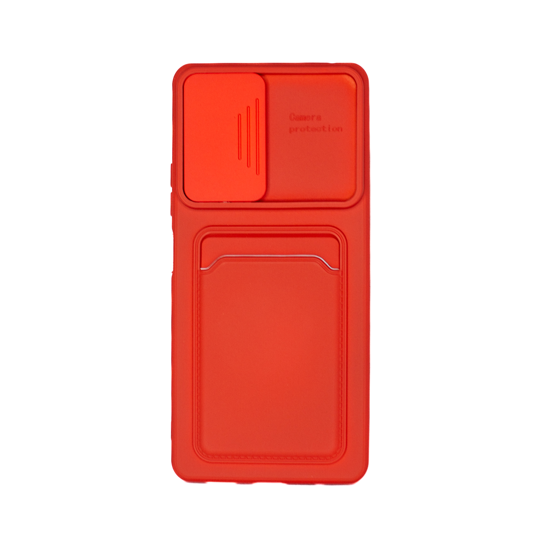 Protectores para celular  para Xiaomi  Redmi Note 10 5G Funda de tpu con cubre c�mara y porta tarjeta Rojo